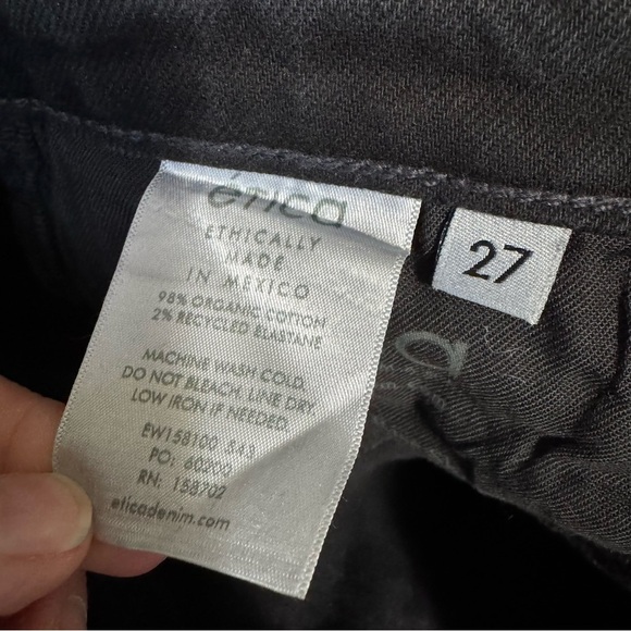 Etica Black Raw Step Hem Jeans - Picture 4 of 5